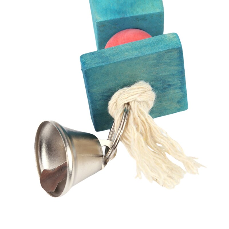 Bird Chewing Toy Parrot Toys Macaw Hanging Acrylic with Bells Bites Chew On Cages Cockatoo Stand Rack Swing Bird Accessories