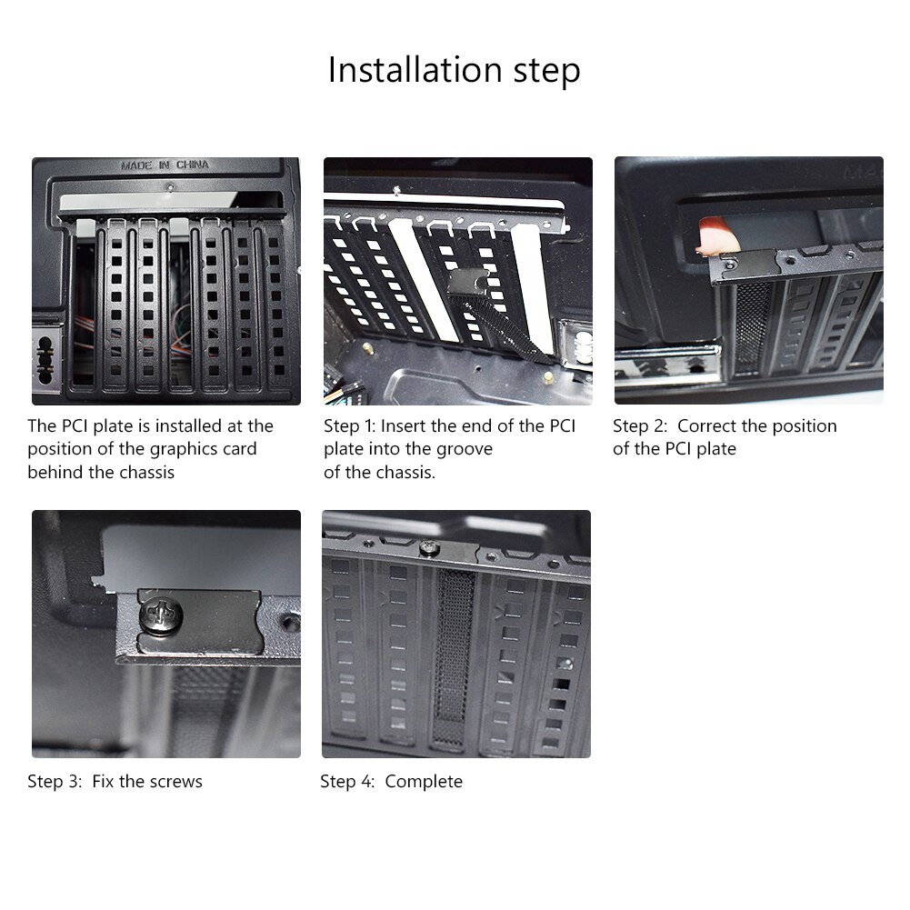 5pcs Black Hard Steel Dust Filter Blanking Plate PCI Slot Cover Filter Blanking Board Cooling Fan Dust Cover PC Computer Case