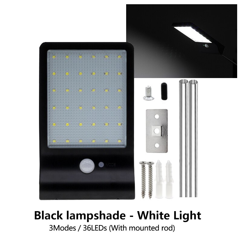 LED Zonne-straat Licht Outdoor Waterdichte Verlichting Voor Garden Wall PIR Bewegingssensor Afstandsbediening Energiebesparende Straat Lampen: Type 8