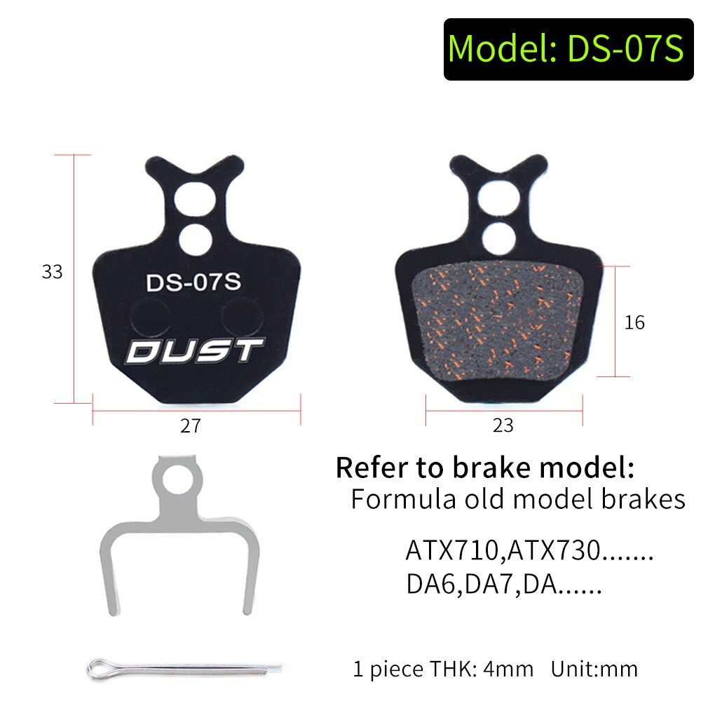 2 Pair MTB Mountain Bike Brake Pads for Shimano M445 355 395 Bicycle Parts Cycling Resin Organic Disc Road Brake Pad: DS-07S