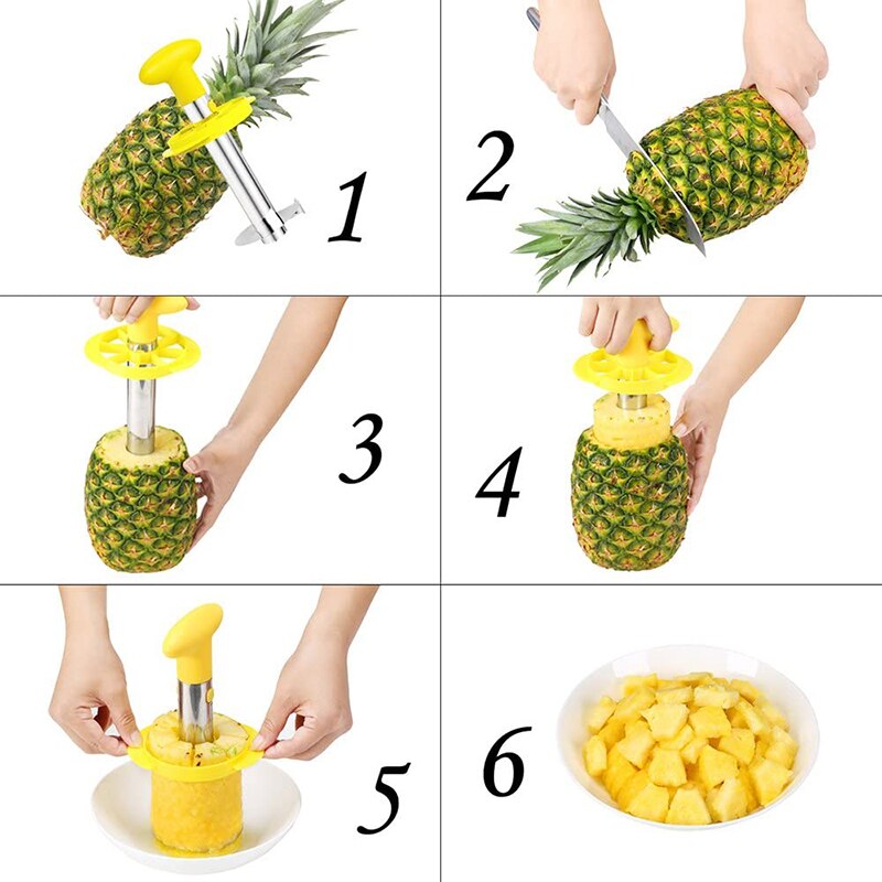Keuken Tool Rvs Fruit Ananas Peeler Corer Slicer Cutter