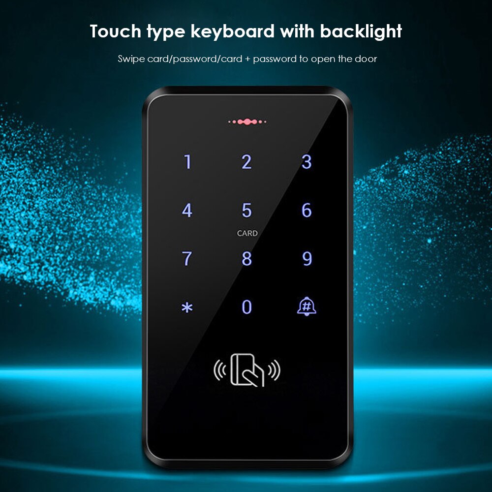 IP67 Waterproof Access Control Keypad Outdoor RFID Access Controller Touch Door Opener System Mobile NFC Card 125KHz Key Cards
