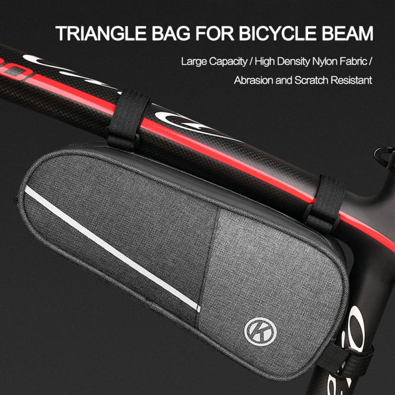Nylon Reflecterende Effect Bike Driehoek Frame Voor Tube Frame Bag Telefoon Waterdichte Bike Fiets Bag Fiets Tassen