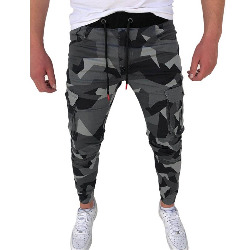 Pantalones de camuflaje para hombre, chándal de culturismo, ropa de calle de otoño, pantalones deportivos informales para Fitness, novedad de: XXL / Black Camouflage