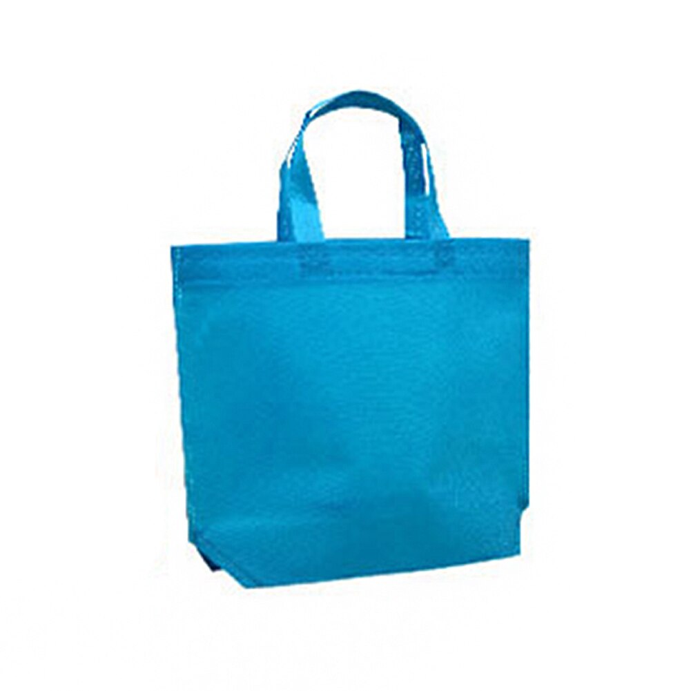 Shopping Bag 32*38/36*45Cm Reusable Shopping Bag Women Shoulder No Zipper Rose Coffee Tote Non-Woven Environmental: Sky Blue / L