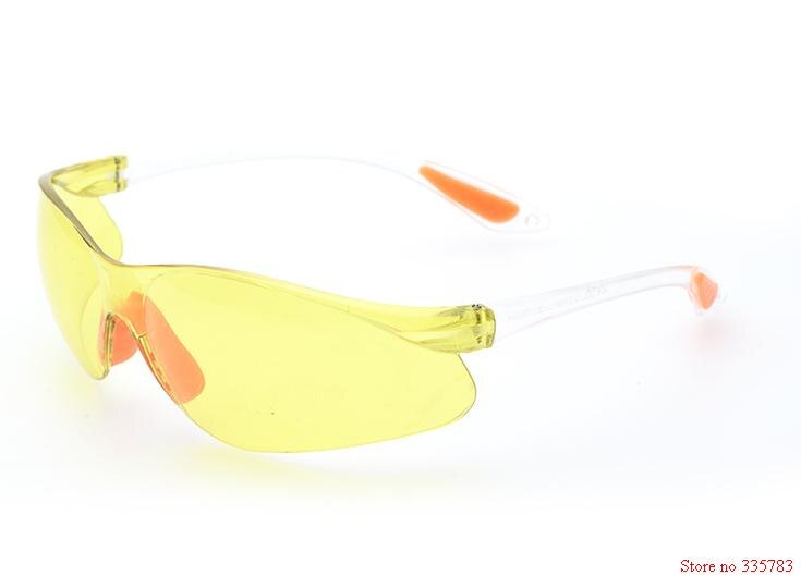 10Pcs Fietsen Bril Clear Lens Beschermende Veiligheidsbril Werken Veiligheidsbril: yellow