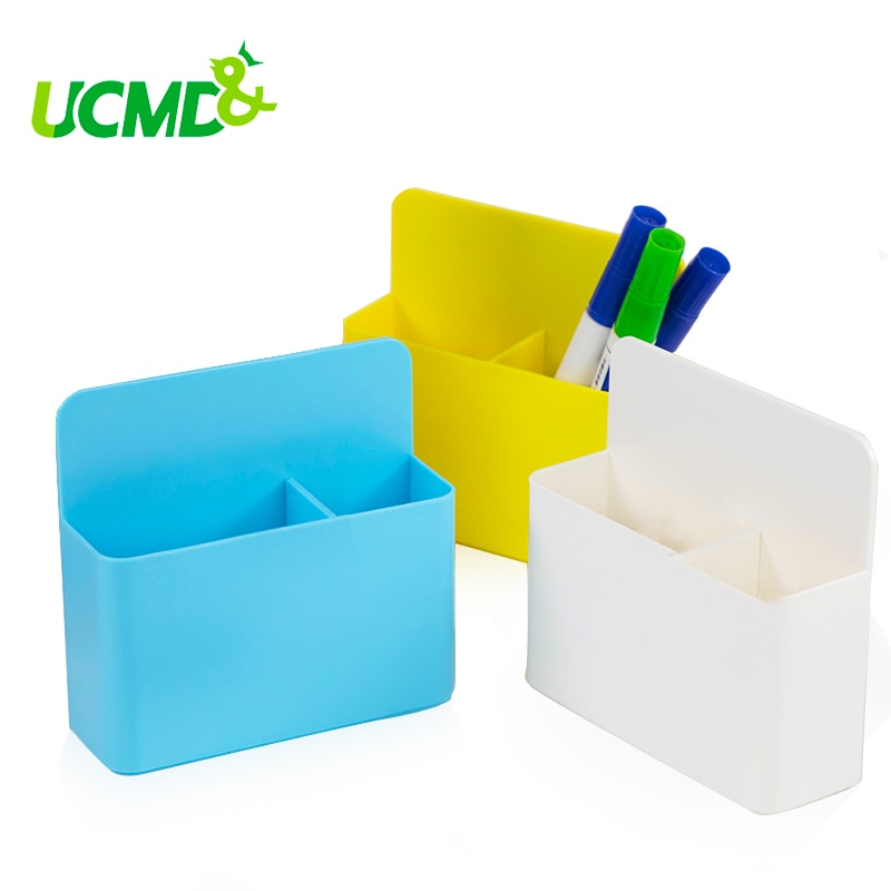 Magnetic Plastic Storage Organizer Boxes Grid Rubber Fridge Magnets Bins Pens Pencil Save Space Kitchen Home Office Storage Box