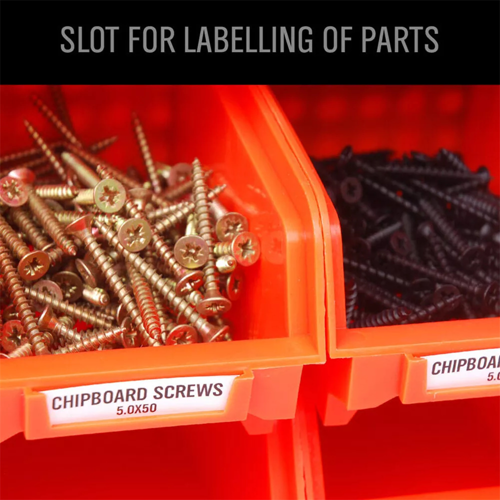 Wall Mounted Storage Bins 30-Bin Parts Rack Organizer Garage with Wall Panels Hooks Plastic Shop Tool for Screw Nails Storages