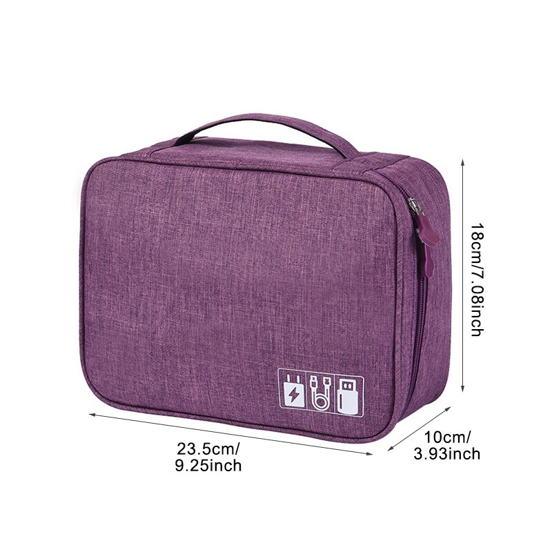 Portable Digital Travel Bag Large Capacity Electronic Organizer Travel Accessories Zipper Digital Device Bag