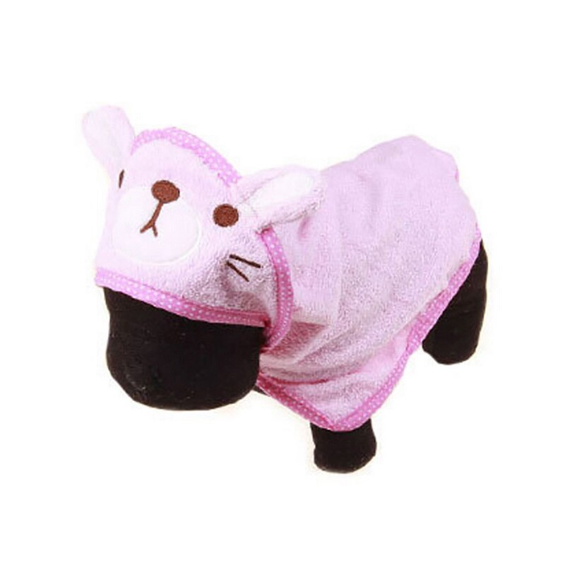 Cartoon Puppy Super Absorbent Bathrobes Pet Clean Supply Cute Pet Dog Towel Soft Drying Bath Pet Towel For Dog Cat Cute: Pink / L