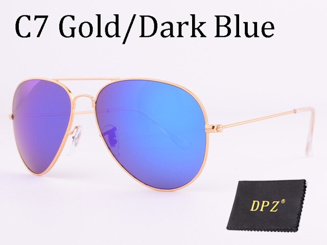 DPZ Glass lenses Gradient women sunglasses men 58mm 3025 Mirror G15 Gafas rayeds Brand sun glasses UV400: C7 no package