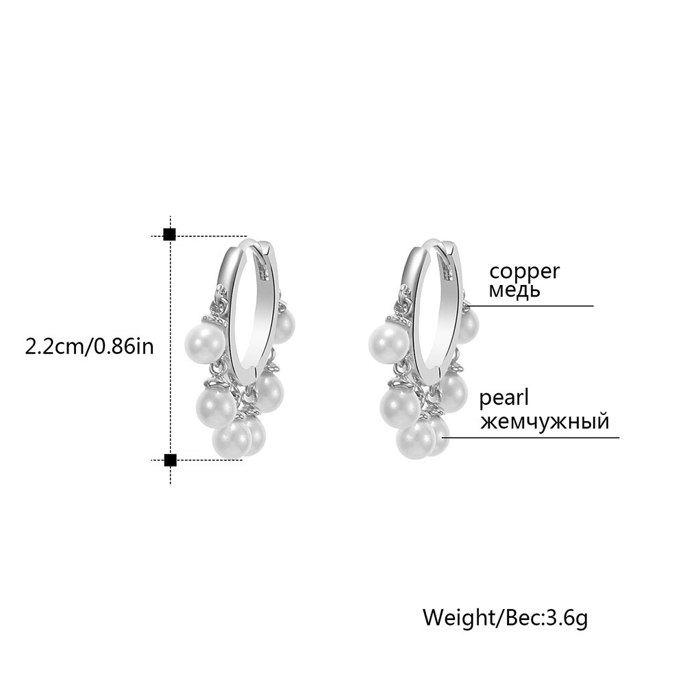 Koreanske naturlige ferskvandsperle guld sølvfarvede hoop øreringe til kvinder små cirkel perler øreringe smykker tilbehør