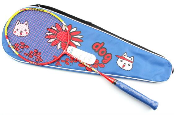 Raquette de Badminton en carbone ultra-léger 4U cordes sac à cordes raquette de badminton: red