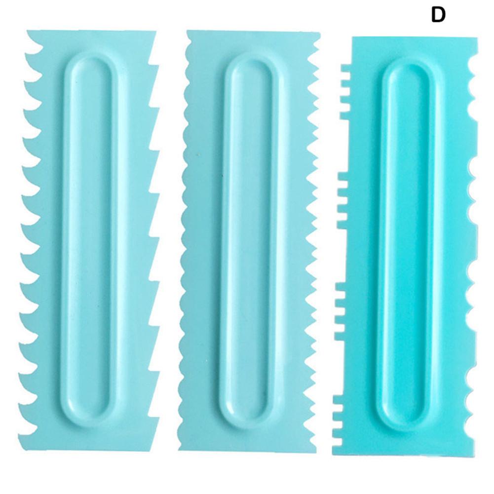 3 stk kakeskraper plastkake pyntekam fondant kakemønster stylingsett bakeverktøy: D