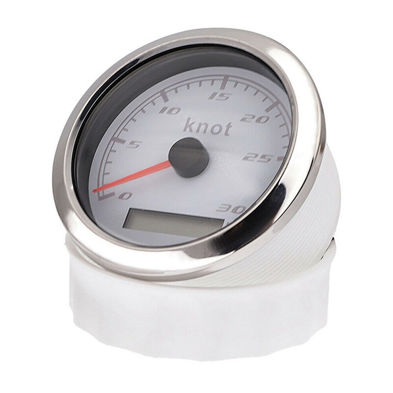 Universal Speedometer 12V/24V Odometer 85mm 60 Knot LCD Hourmeter Tachometer Backlight for Marine Car Motorcycle