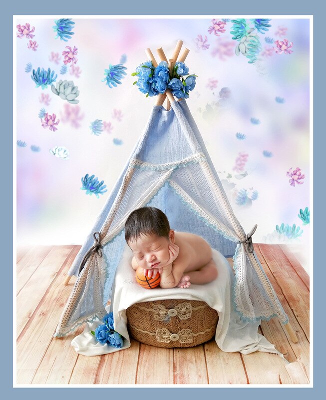 Stil børn fotografisk prop børn telt nyfødte fotoshoot rekvisitter børn foto lille telt