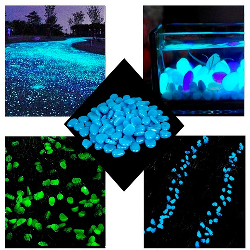 50 stücke Leucht Stein fluoreszierend Kies Kies Aquarium Aquarium Garten Dekoration in sterben Leuchtende Steine