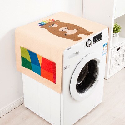 Cartoon full-automatic washing machine dust cover cotton fabric antifouling sunscreen single door refrigerator cover cloth