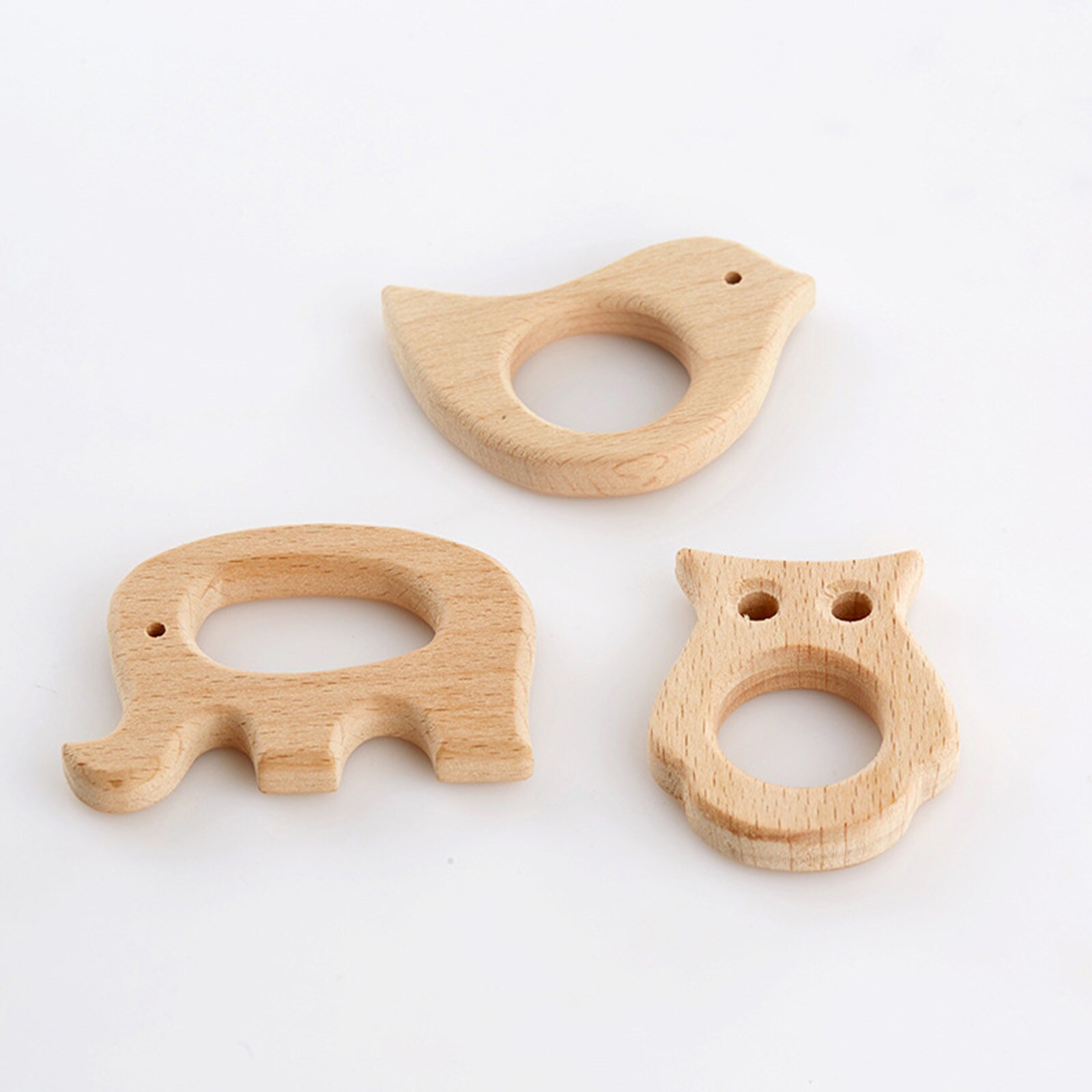 Een Verscheidenheid Van Schattige Dieren-Vormige 5Pc Kinderen Houten Dierlijke Speelgoed Van Verschillende Vormen Babys Gum Speelgoed taai Kinderspeelgoed