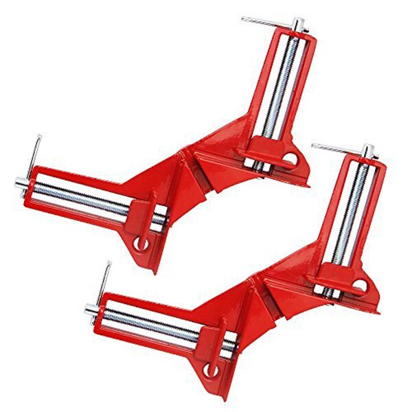 Corner Clamps 3inch 2pcs 90 Degree Right Angle Clamp Mitre Clamp for Wood Working Metal DIY Glass Picture Framing Jig, Quick G