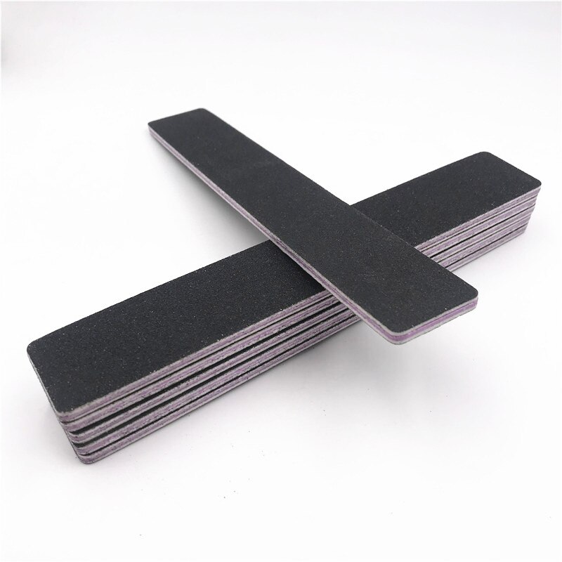 100/180 Nail Art Buffer File Black Square Nail Files Set 5pcs/set Block Sanding Pedicure Manicure Nail Care Makeup Tools