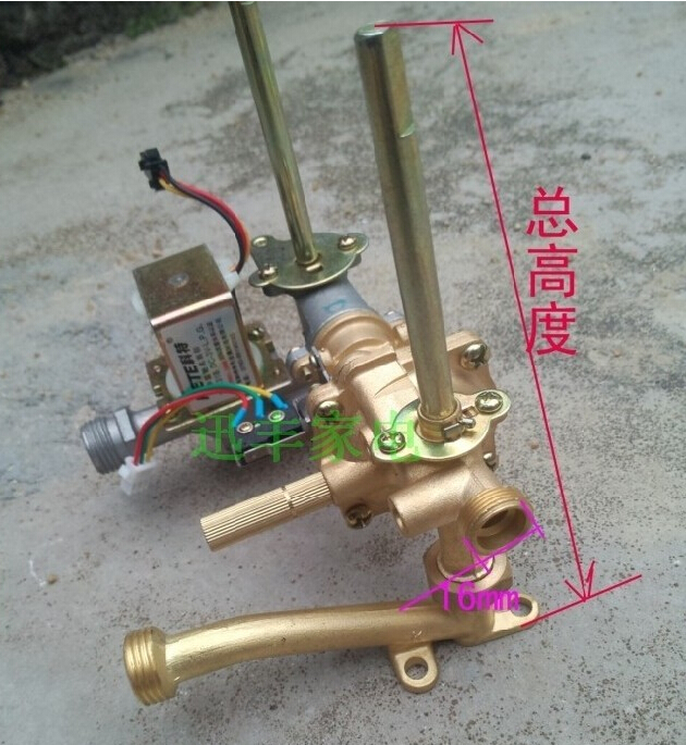 6L Gas boiler messing gas en water montage valve 6Y as 42mm 130mm hoogte