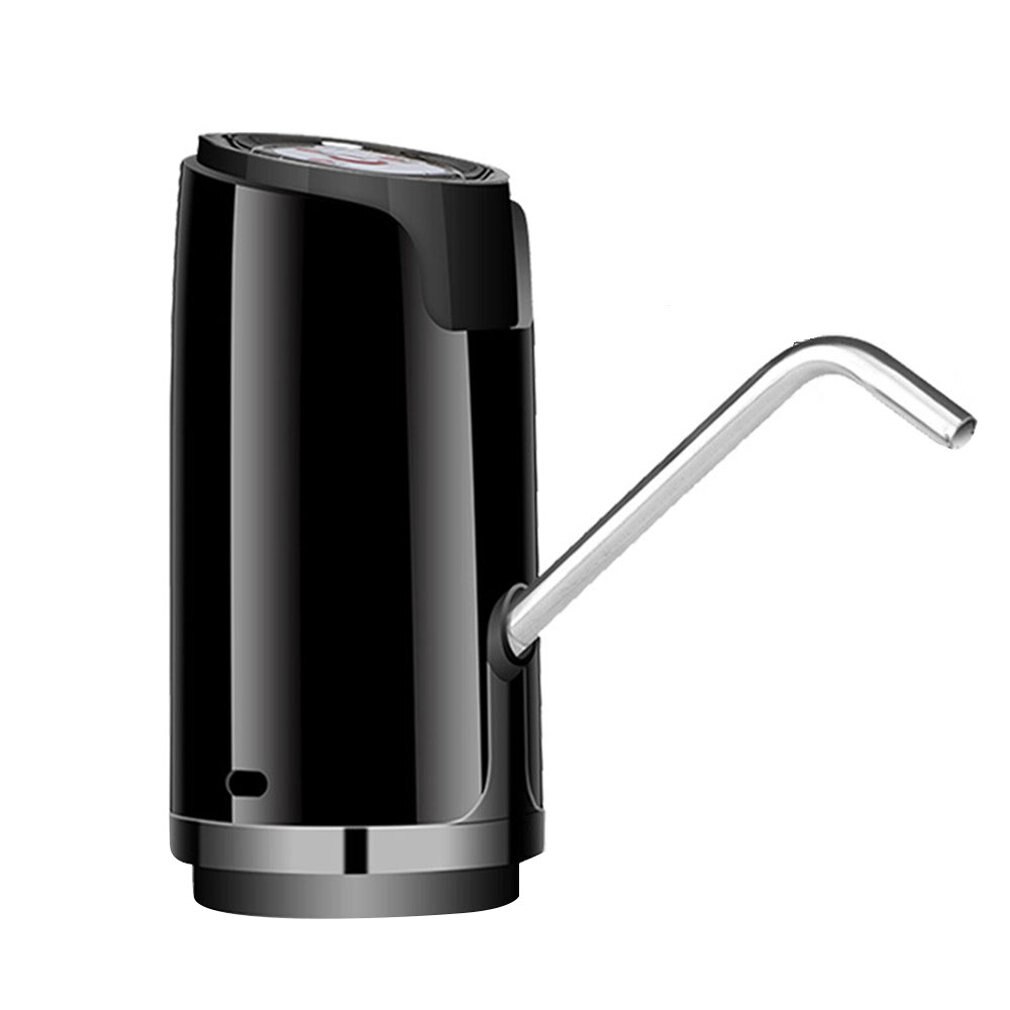 Luft elektrisk vatten dispenser pump automatisk dricksvatten flaska pump smart uppladdningsbart usb laddning vattenpump: Svart