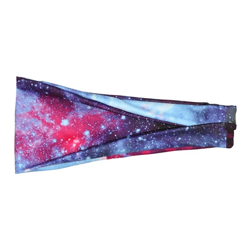 Starry Sky Digital Print Cycling Yoga Sport Sweat Headbands Men Sweatbands Breathable Headband Yoga Hair Bands Head SweatBands: C