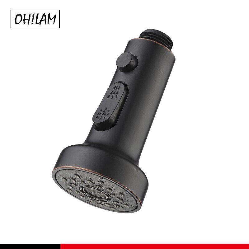 Faucet Sprayer Head Pull Out Sprayer Kitchen Sink Faucet Replacement Part 3 Fuction Spout Head Chrome/Brushed Nickel Finish/ORB: ORB