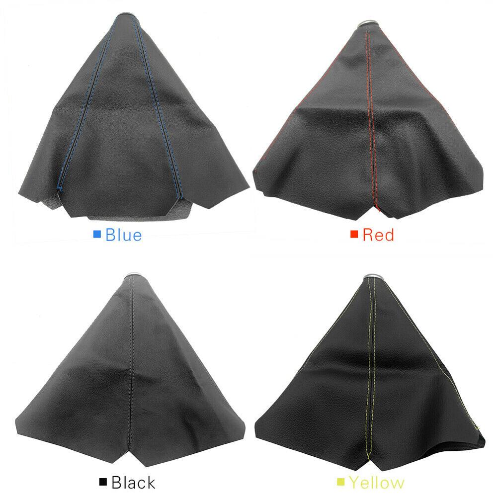 16mm Universal PU Leather Car Gear Shift Collars Carbon Fiber Auto Car Manual Stick Shifter Knob Gear Shift Boot Cover Gaiter