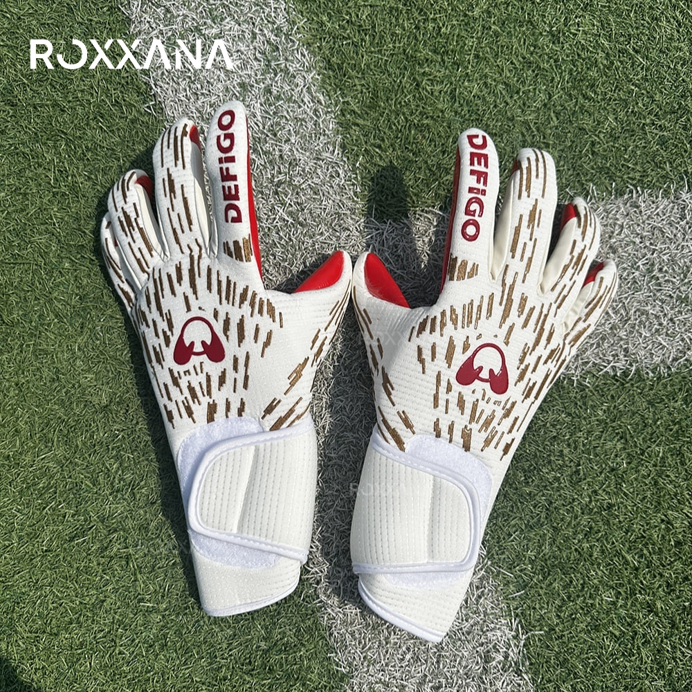Professionelle Torwarthandschuhe, rutschfeste Latex-Fußballhandschuhe, für Männer, Frauen, Jugendliche, freundlicher, schützendes Spieltraining, Fußballausrügestochen