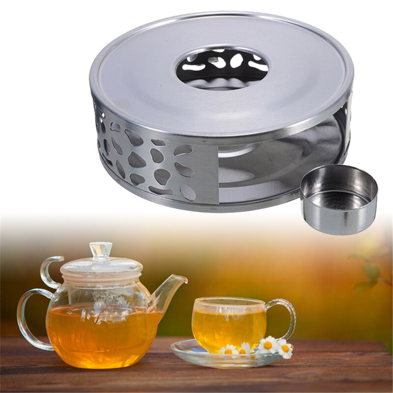Portable Warmer Tea Holder Durable Stainless Steel Coffee Candle Warmer Tea Light Holder Trivets Coffee Warmer Heating Base Teap