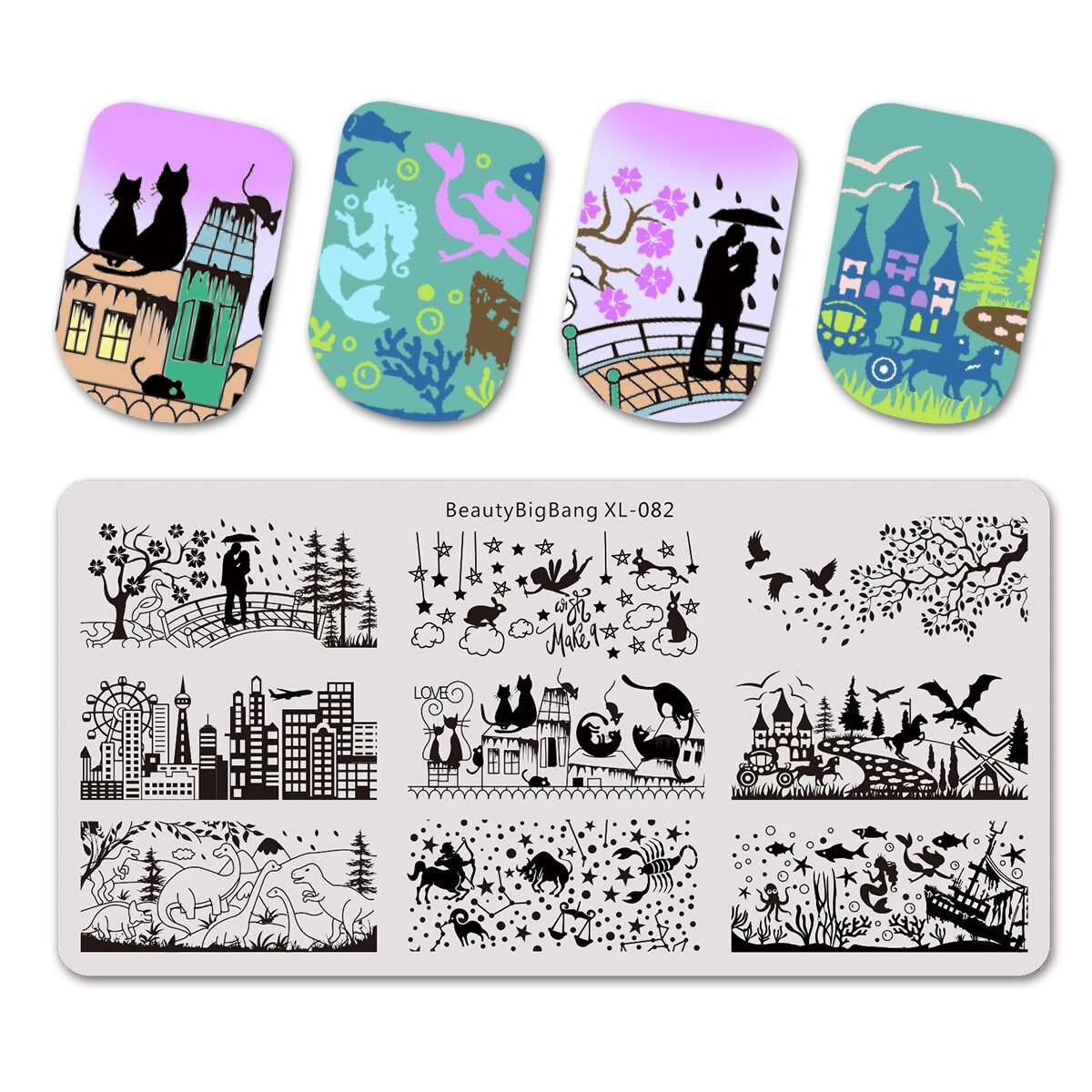Beautybigbang Nail Stamping placas Nail Art accesorios mármol anual anillo patrón Superior plantillas Nail Stamping Mold XL-089: 82