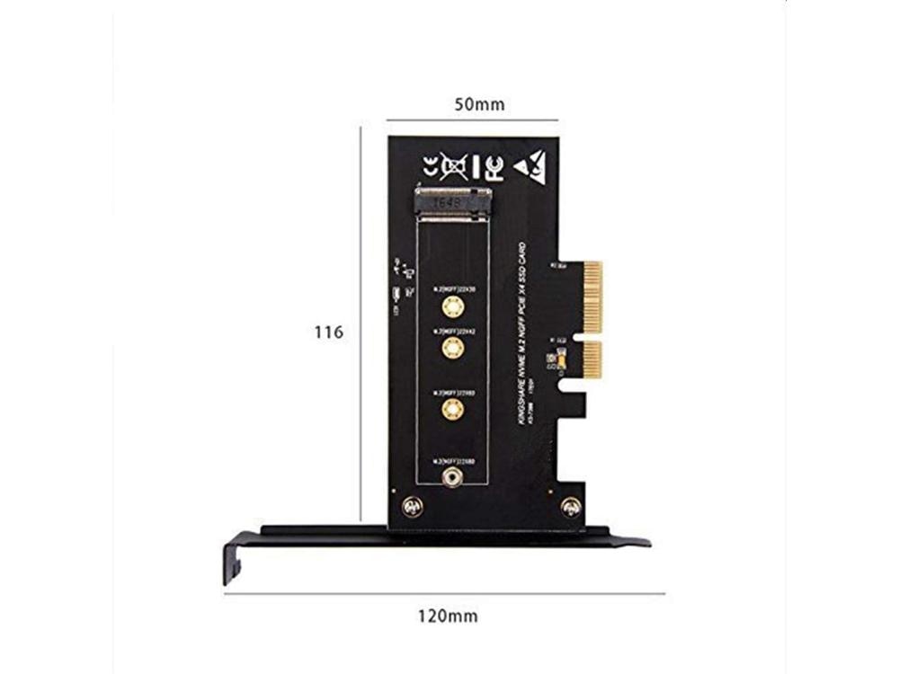 M.2 NVMe to PCIe Adapter NVMe M-Key (AHCI NVMe) SSD to PCIe 3.0 x4 Adapter - Support M.2 PCIe 2280 2260 2242 Samsung PM961 960EV