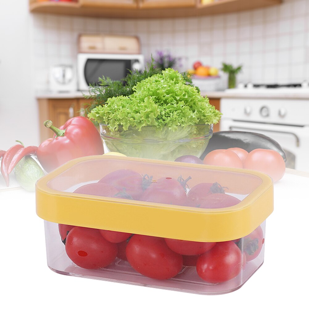 Transparency Food Storage Box Holder Space Saving Kitchen Fridge Kitchen Keep Fresh Clear Container with Lid Food