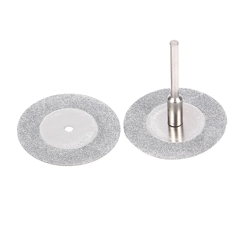 5 Stück 22 mm Diamant-Trennscheiben abgeschnittenes Mini-Diamant-Sägeblatt mit 1 Stück Verbindungsschaft für Dremel Bohren passen Drehwerkzeug