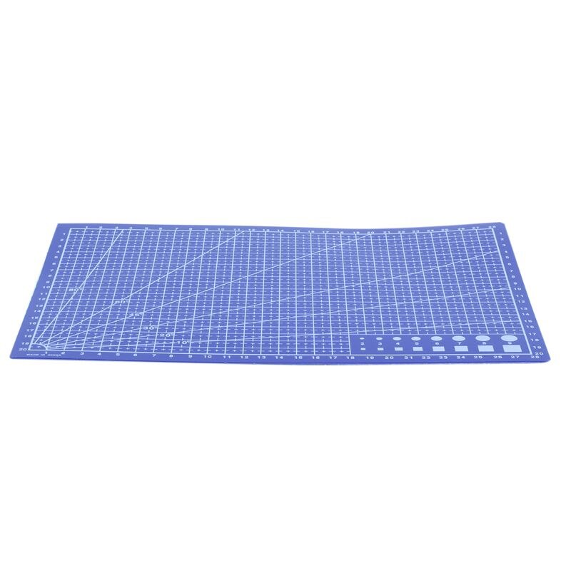 A4 Grid Lines Cutting mat Craft Card Fabric Leather Paper Board 30*22cm Blue