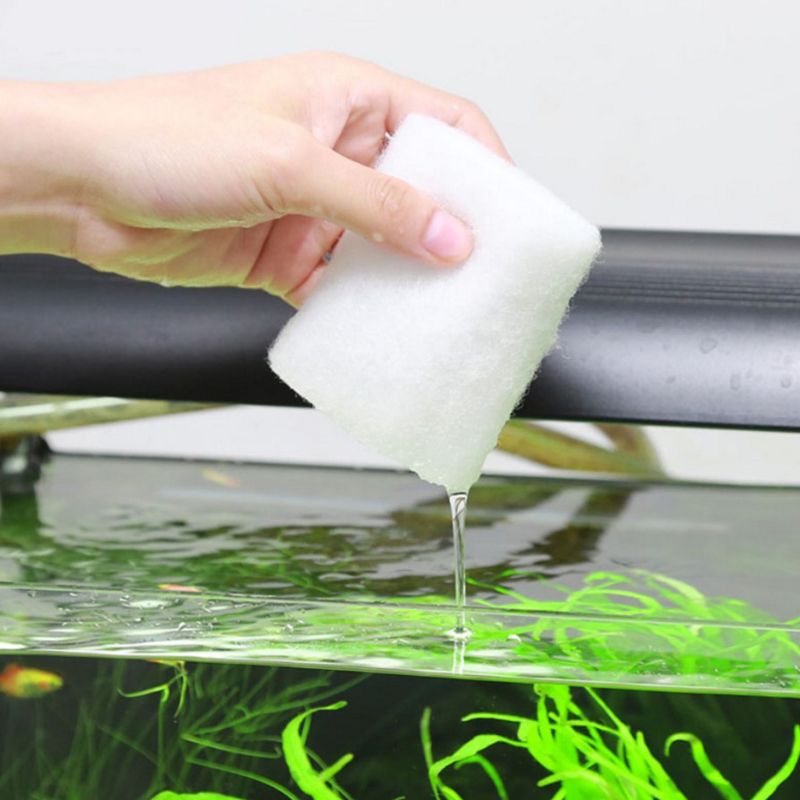 1 set 100 x 13.5 x 3cm aquariumfilter superdikke biochemische filterkatoenen spons voor aquarium bio-schuim skimmer