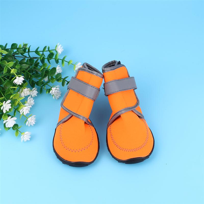 4 pces cão impermeável sapatos antiderrapante macio sola botas tamanho XS-XXL