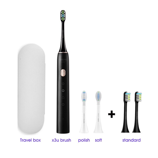 Oryginalna Soocas X3U elektryczna soniczna szczoteczka robić zębów szczotka robić zębów USB akumulator ulepszony dorosły wodoodporny ultradźwiękowy automatyczny 3 kolor