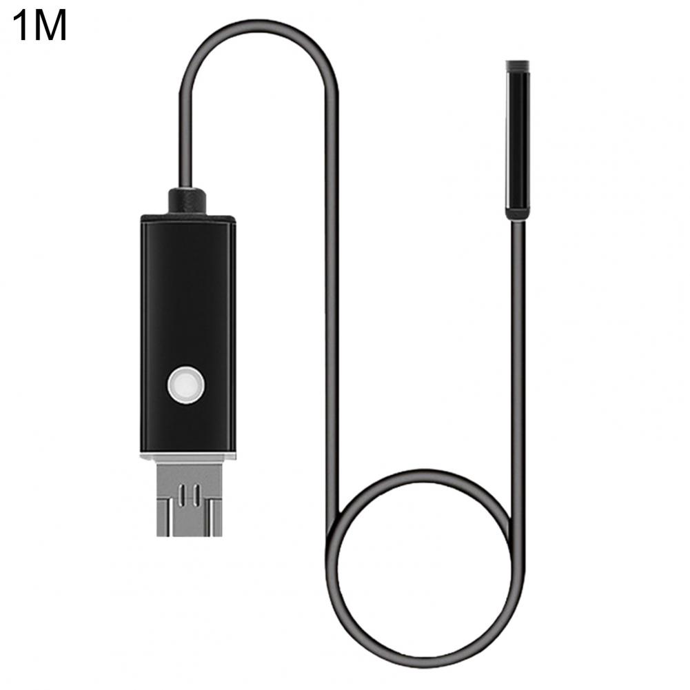 AN99 Endoscope Camera Borescope 2-in-1 Interface 7mm Flexible Wire MP4 1m/2m/5m/10m Cable Endoscope Video Inspection for Tablet: 1m