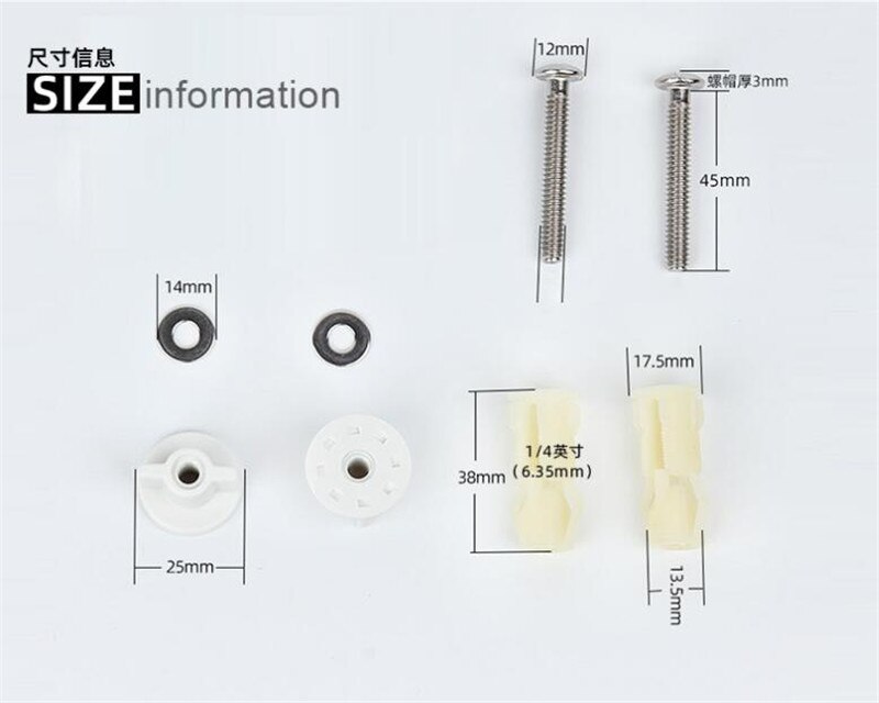 Wc Deksel Fixing Onderdelen Toilet Deksel Closestool Cover Vaste 304 Stalen Schroef Set Expansie Schroef En Bout Moer Sets
