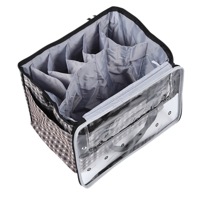 Multifunktionel symaskine opbevaringspose stor kapacitet syværktøj håndtaske polyester hjemmebrug assorteret tote grå