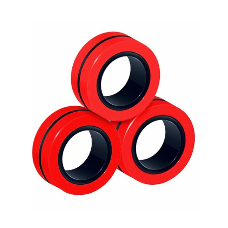 Lustige Zappeln Finger Spinner Entpacken Spielzeug Magnetische Ringe Anti-Stress Magnetische Magie Ring Werkzeuge Ring Kinder Erwachsene Dekompression Spielzeug: Color 1