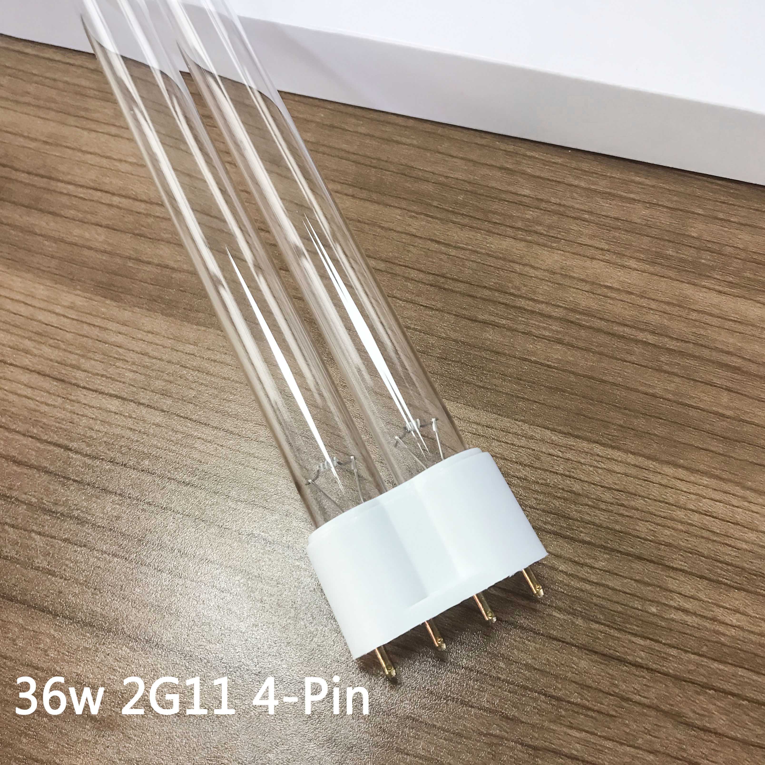 Uv klaring sterilisator for akvarie fiskedam fontene bytt pære , 4- pin 2 g 11 base uv-c bakteriedrepende lys: 36w bytt pære
