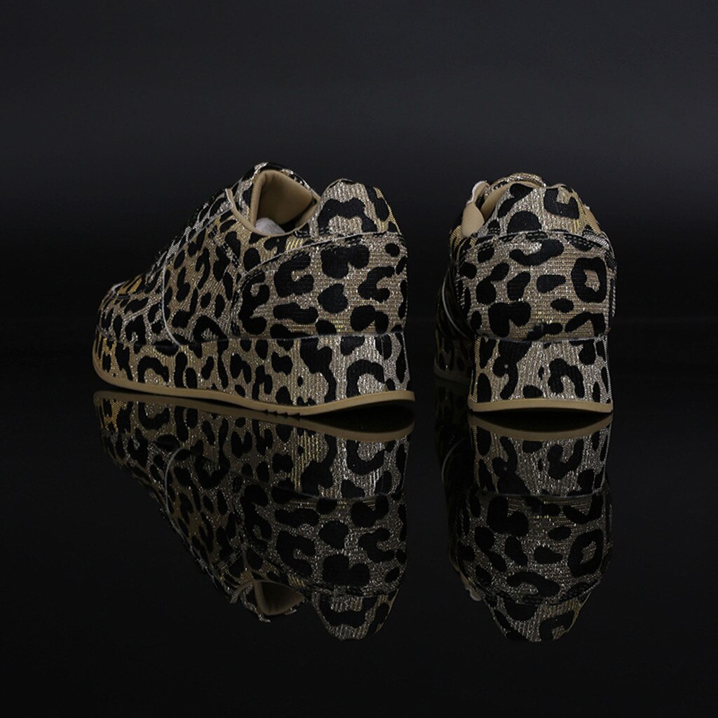 Women's Leopard Print shoes Wild Women's Sneakers Shoes Increased Casual Shoes sport shoes woman na platforme#G3