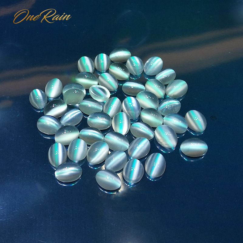 Onerain acessórios sri lanka natural moonstone elipse opala diy jóias fazendo pedra preciosa solta semi terminado pedra atacado