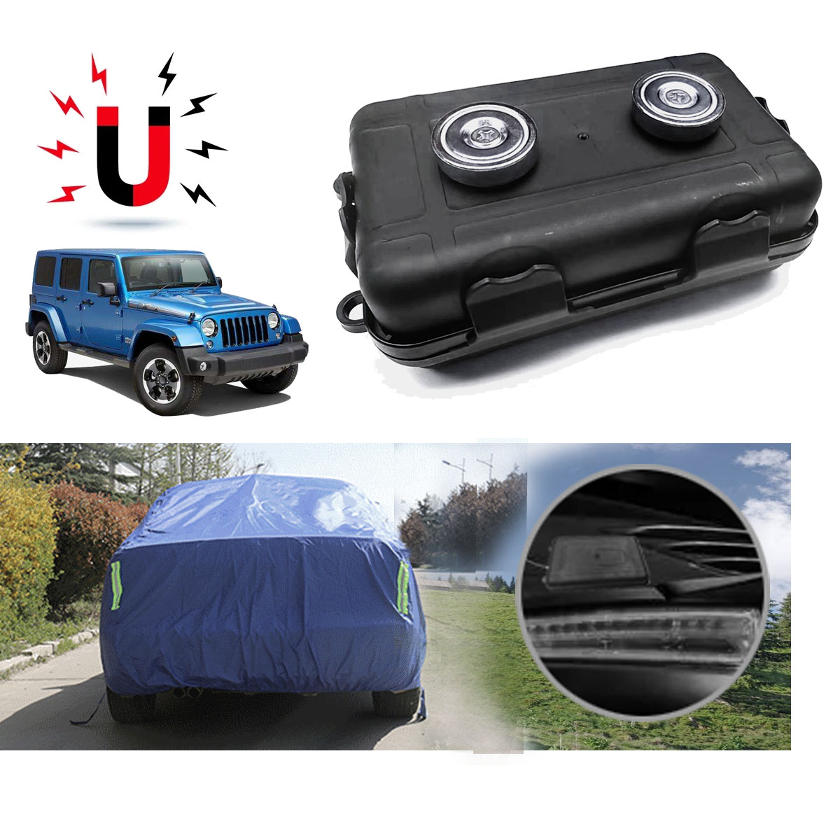 Mini boîte à clés magnétique pour voiture, cache-clé magnétique étanche, porte-clé polyvalent pour sous la voiture, boîte antirouille