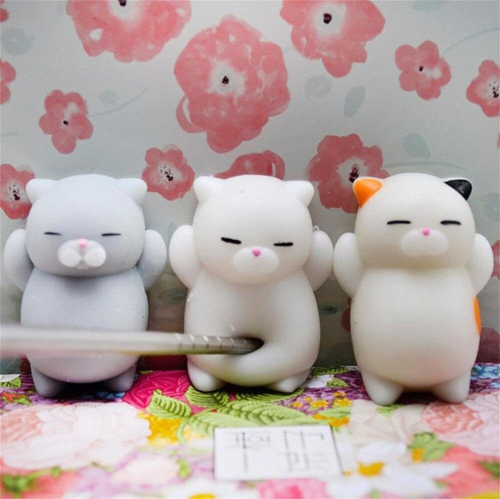 Fidget Juguetes | Juguetes fidget | Fidget juguetes 25pc lindo Mochi gato apretar curación niños divertido Kawaii juguete estrés pop fidget Fidget juguetes squishy игрушки