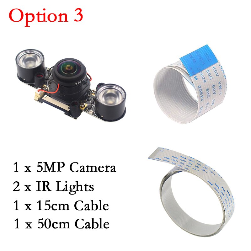 5MP Raspberry Pi Night Vision Camera Module - 1080P - IR-CUT - 175 Degree Angle - for Raspberry Pi 4B/3B+